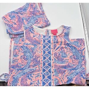 Girl's Lilly Pulitzer Tunic Top And Shorts Set Size Large 8-10